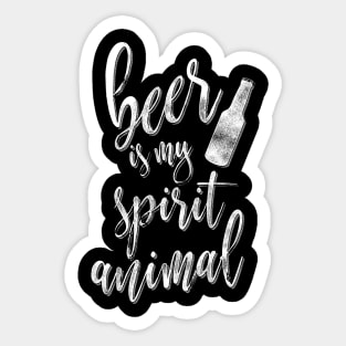 Beer Is My Spirit Animal Sticker